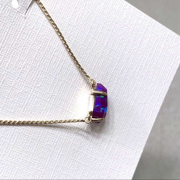Kendra Scott Jayde Purple Kyocera Opal Necklace - Picture 3 of 4